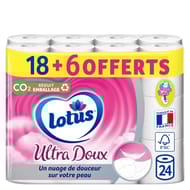 Lotus ultra doux papier toilette 18+6 avec aquatube