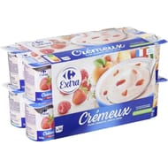 Carrefour extra yaourts crémeux aux fruits 16x125g