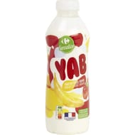 Carrefour sensation yaourt à boire fraise banane 825g