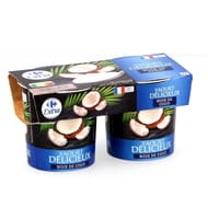 Carrefour extra yaourt noix de coco 2x150g