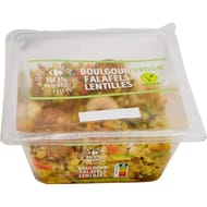 Carrefour bon appetit salade boulgour falafels lentilles 310g