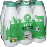 Carrefour classic lait écrémé 6x1l