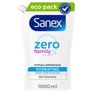 Sanex gel douche essential famille 1l