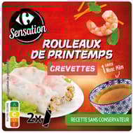 Carrefour sensation rouleau de printemps crevettes 180g