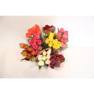 Bouquet de 7 roses 50 cm gros bouton