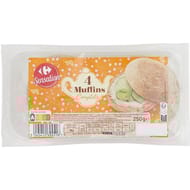 Carrefour sensation 4 muffins complets 250g