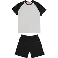 Pyjama short homme GRIS CHINE / NOIR XL