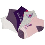 5 paires de socquettes courtes fantaisies fille ROSE/GRIS/BLANC 31/34