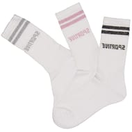 3 paires de chaussettes de sport fantaisies femme lurex Influx BLANC 37/41