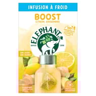 Eléphant infusion à froid bien être gingembre citron sans sucres 15 sachets