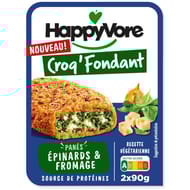 Happyvore croq'fondant épinards et fromage fondant 180g