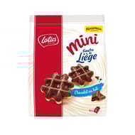 Lotus mini gaufre de liège chocolat au lait x6 195g