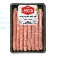 Assortiment barbecue chipolatas supérieures nature et herbes 640g Maitre Jacques
