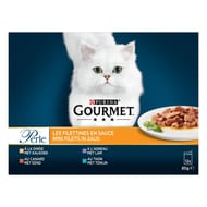 Gourmet perle les filettines dinde, thon, canard, agneau 12 x 85g - 1.020kg