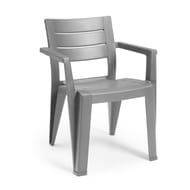 Fauteuil résine Julie gris sparkle 61.5x58.5xh79cm