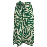 Jupe longue femme FEUILLAGE VERT T38
