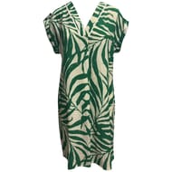 Robe manches courtes femme FEUILLAGE VERT T50