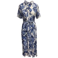 Robe manches courtes BLUE LEAF AOP 48