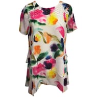 Tee shirt manches courtes femme IMPRIME FLEURI 50\52