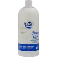 Carrefour soft crème lavante mains 1/4 crème hydratante 1l