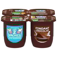 Les 2 Vaches fondant chocolat bio 4x125g