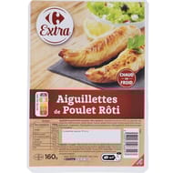 Carrefour extra aiguillettes de poulet rôties 160g