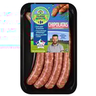 Chipolatas supérieur x4 300g Carrefour