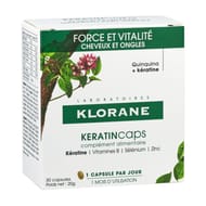 Klorane keratincaps force vitalité complement alimentaire capsules x30