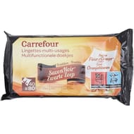 Carrefour lingettes multi usages savon noir  x80