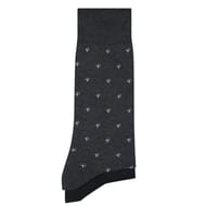2 paires de mi chaussettes fil d écosse flèches homme BLEUFORET BE6 ANTHRACITE/NOIR T43/46