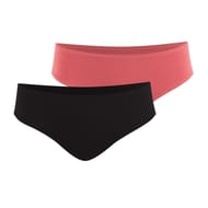 Lot de 2 slips fille ligne My petit prix Athena 2450 NOIR/ROUGE MINERAL 14 ANS