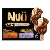 Nuii 6 mini bâtonnets Australian macadamia & New Zeland honey 258g