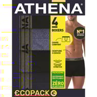 Lot de 4 boxers Ecopack  Basic coton Athena BLEU CLAIR - 2510 T8
