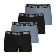 Lot de 4 boxers homme basic colors Athena 2400 NOIR/GRIS/NOIR/GRIS T3