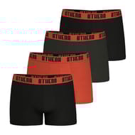 Lot de 4 boxers homme basic colors Athena 2410 NR/ROUGE/ANTHR/NR T5