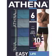 Lot de 6 boxers Easy Life homme Athena 2510 MARINEX2/OC/BLE/GR/ATL T5