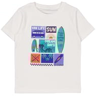Tee shirt manches courtes garçon BLANC 5 ANS