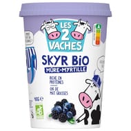 Les 2 Vaches skyr bio mûre myrtille 480g