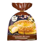 Carrefour extra couronne des rois aux perles de sucre 450g