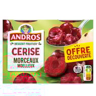 Andros cerise morceaux 4x100g offre découverte