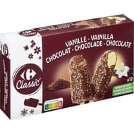 Carrefour Classic' 12 bâtonnets vanille chocolat 450g