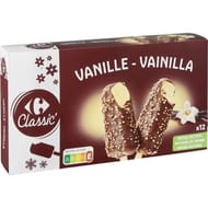 Carrefour classic' 12 bâtonnets glace vanille 450g
