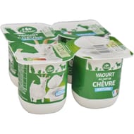 Carrefour classic yaourt au lait de chèvre nature 4x115g