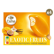 Carrefour extra 4 bâtonnets glace fruits exotiques 312g