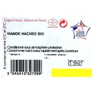 Viande haché bio 5% 350g Carrefour