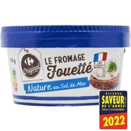 Carrefour Orignal Fromage fouetté nature au sel de mer 150g