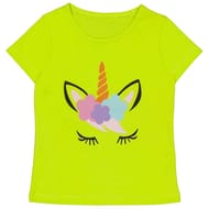 Tee-shirt fille JAUNE PALE 6 ANS