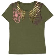 Tee shirt femme manches courtes KAKI MELANGE T50\52