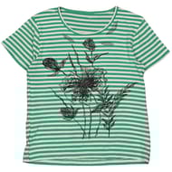Tee shirt femme manches courtes ECRU/CHLOROPHYLE T50\52