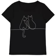 Tee shirt femme manches courtes NOIR CHATS T50\52